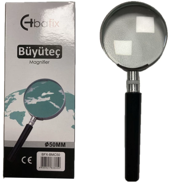 Bafix Büyüteç Cam Metal Çerçeveli 50 MM Büyüteç