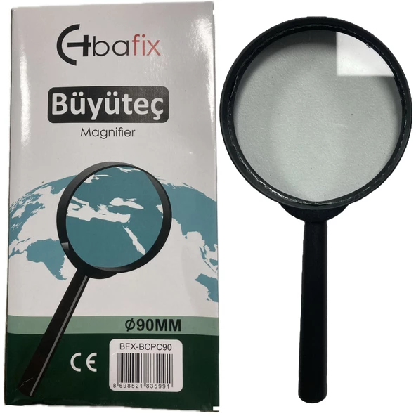 Bafix Büyüteç Cam Plastik Çerçeveli 90 MM Büyüteç