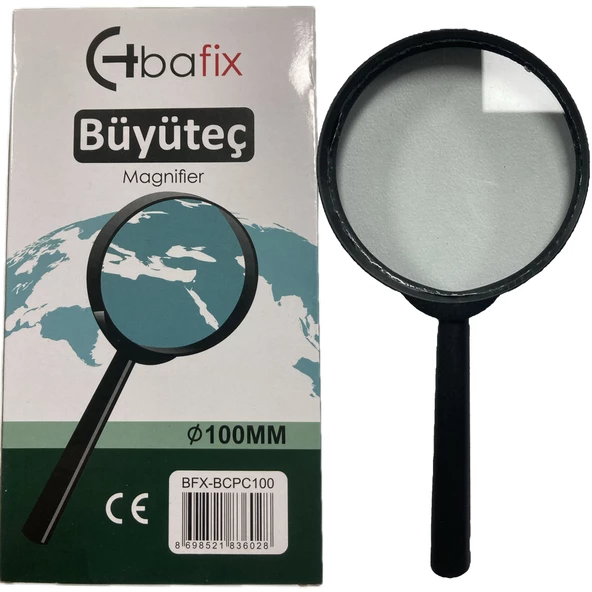 Bafix Büyüteç Cam Plastik Çerçeveli 100 MM Büyüteç