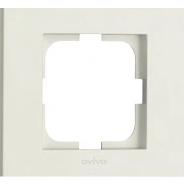 Ovivo Grano Beyaz Tekli Çerçeve  (Anahtar, Topraklı Priz, Vavien, Tv, Telefon, Komütatör)*