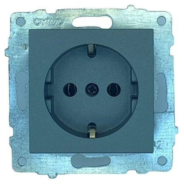 Ovivo Grano Füme Topraklı Priz ÇERÇEVESİZDİR ürün görseli 1