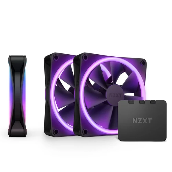 NZXT F120 RGB Duo 3x120mm Kontrolcülü Siyah Kasa Fanı