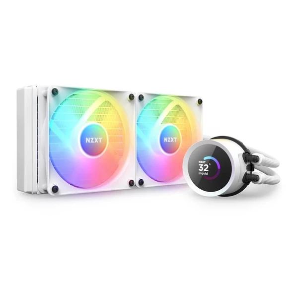 NZXT Kraken 240 White RGB AIO LCD 240 mm Intel-AMD Sıvı Soğutma
