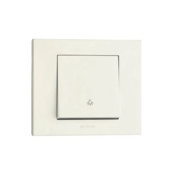 20 Adet Ovivo Grano Beyaz Natural Zil Anahtarı Light+çerçeve Dahil