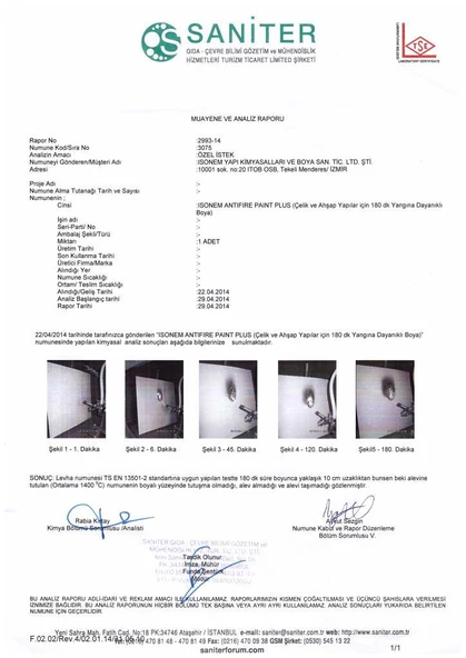 İsonem AntiFire Paint Plus 120 Dk Yangına Dayanıklı Boya 18 Kg - 7