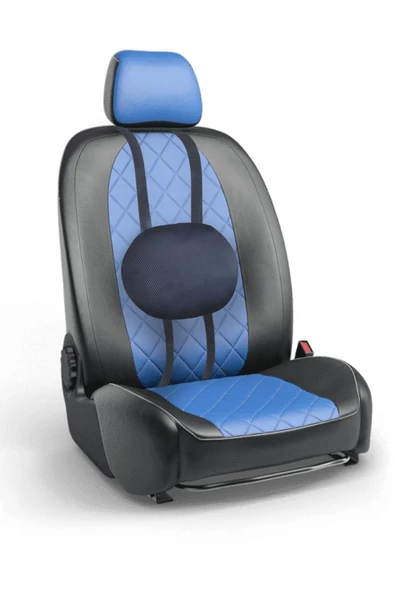 Araç Koltuk Bel Destek Minderi Oto Araba Sırt Dayama Yastığı Sırtlığı - Resim 2