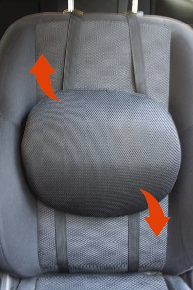 Araç Koltuk Bel Destek Minderi Oto Araba Sırt Dayama Yastığı Sırtlığı - Resim 5