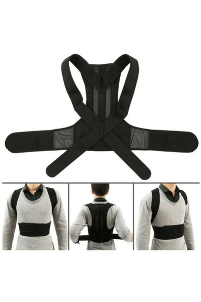 Dik Duruş Korsesi Bel Sırt Destekli Balenli Korse Dik Tutan Korse Dik Duruş Yeleği Omuz Sırt Korsesi - Resim 4