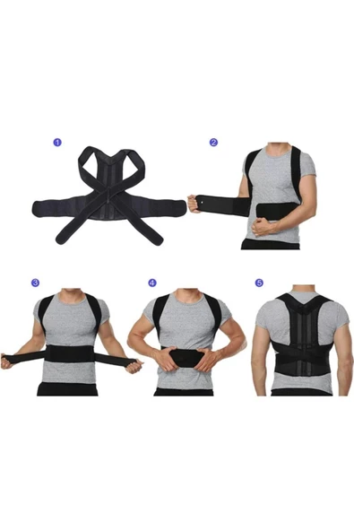 Kamburluk Önleyici Korse Dik Duruş Korsesi Unisex Bel Dik Durmak Için Medikal Kifoz - 8
