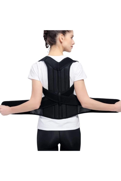 Medikal Dik Duruş Korsesi Balenli Sırt Ortopedik Bel Kamburluk Önleyici ürün görseli 1