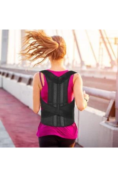 Unisex Siyah Highconcept Ortopedik Balenli Dik Duruş Korsesi - 4