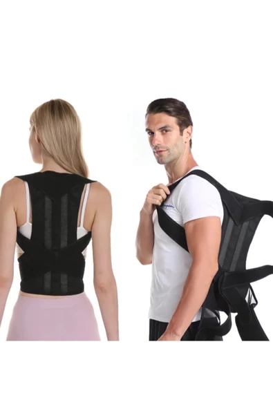 Kadın Erkek Dik Duruş Korsesi Kamburluk Önleyici Medikal Korse Dik Durmak Sırt Kifoz Skolyoz - Resim 2