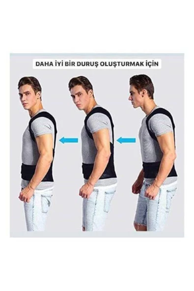 Kamburluk Önleyici Ortopedik Balenli Dik Duruş Korsesi Unisex - 3