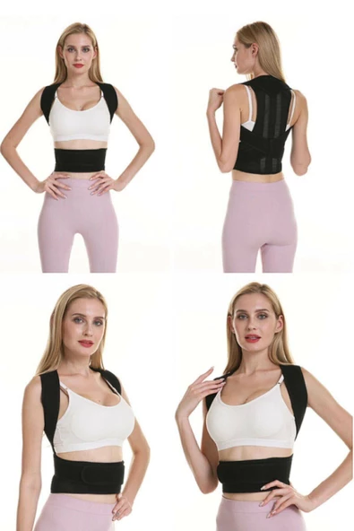 Medikal Sırt Dik Durma Korsesi Kadın Erkek Dik Duruş Korsesi Balenli Kamburluk Önleyici Korse - Resim 5