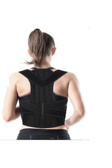 Kamburluk Önleyici Unisex Sırt Ortopedik Dik Duruş Aparatlı Balenli Korse - Resim 4