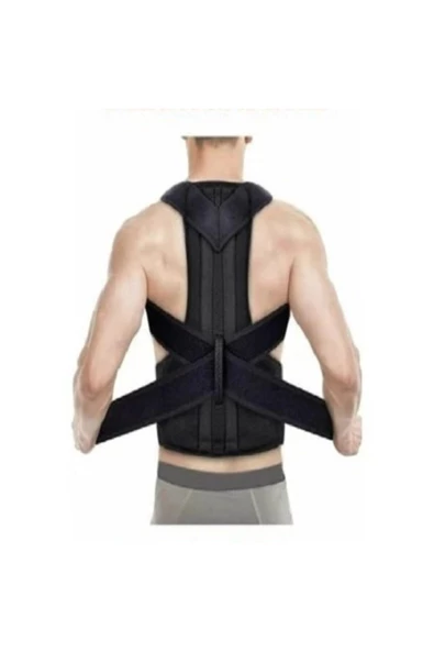 Kamburluk Önleyici Unisex Sırt Ortopedik Dik Duruş Aparatlı Balenli Korse - Resim 3
