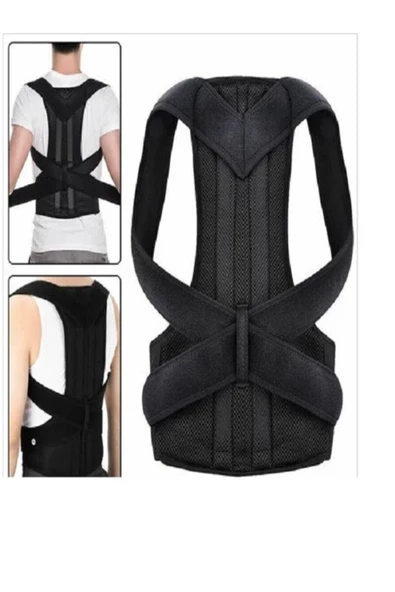 Kamburluk Önleyici Unisex Sırt Ortopedik Dik Duruş Aparatlı Balenli Korse - Resim 5