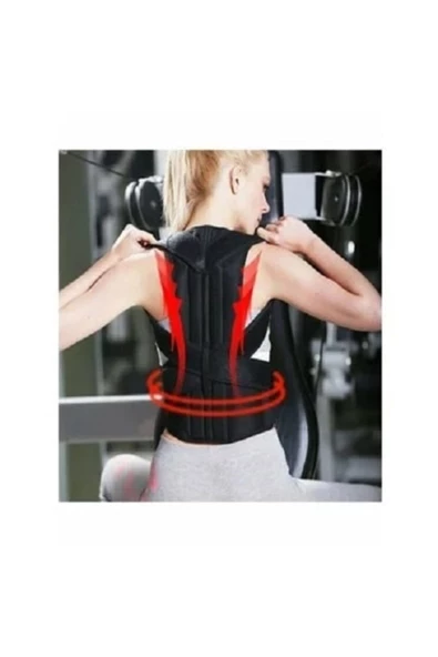 Kamburluk Önleyici Unisex Sırt Ortopedik Dik Duruş Aparatlı Balenli Korse ürün görseli 1