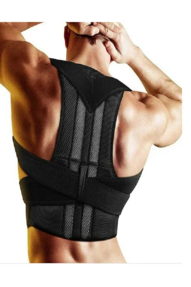 Kamburluk Önleyici Unisex Sırt Ortopedik Dik Duruş Aparatlı Balenli Korse - Resim 4