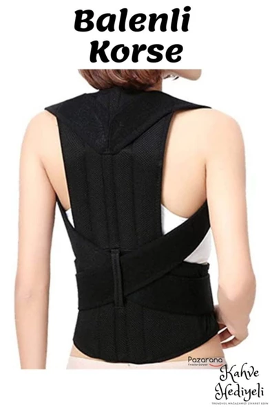 Dik Duruş Korse Unisex Kamburluk Önleyici Bel Sırt Omuz Korse Özel Kaliteli Kumaş Balenli - Resim 5