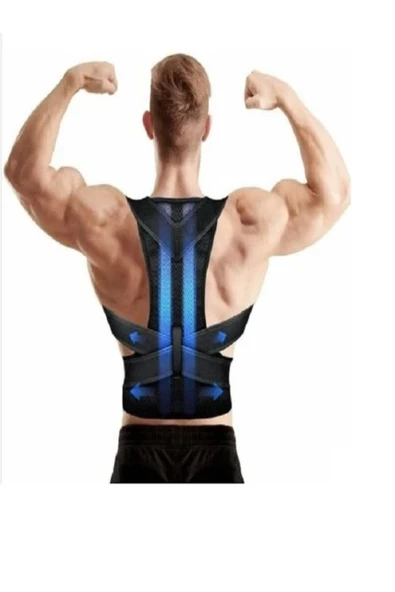 Kamburluk Önleyici Unisex Sırt Ortopedik Dik Duruş Aparatlı Balenli Korse - Resim 6