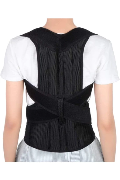 Unisex Siyah Kamburluk Önleyici Dik Durma Korse - Resim 3