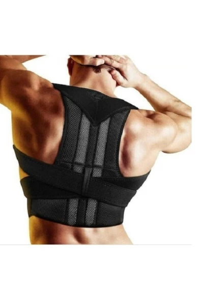 Kamburluk Önleyici Unisex Sırt Ortopedik Dik Duruş Aparatlı Balenli Korse - Resim 6