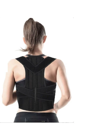 Kamburluk Önleyici Unisex Sırt Ortopedik Dik Duruş Aparatlı Balenli Korse ürün görseli 1