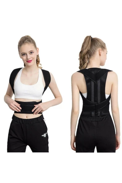 Balenli Dik Duruş Korsesi Kamburluk Önleyici Medikal Sırt Dik Durma Korsesi Ortopedik Korse - Resim 3