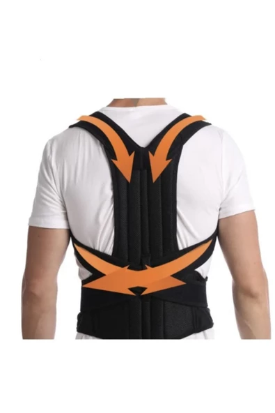 Unisex Balenli Dik Durmayı Sağlayan Sırt Bel Korsesi Dik Duruş Korsesi - Resim 2
