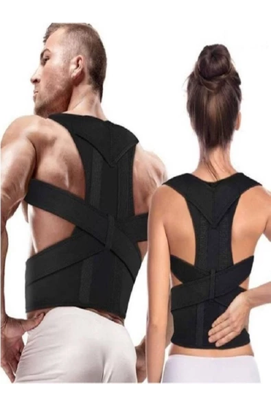 Unisex Balenli Dik Durmayı Sağlayan Sırt Bel Korsesi Dik Duruş Korsesi - Resim 4