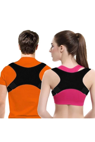 Unisex Siyah Yeni Nesil Dik Duruş Kamburluk Önleyici Korse - Resim 3