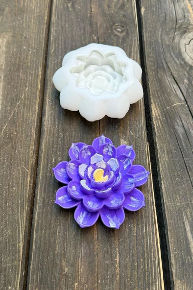Lotus Çiçek 1 Silikon Mum Kalıbı - 4