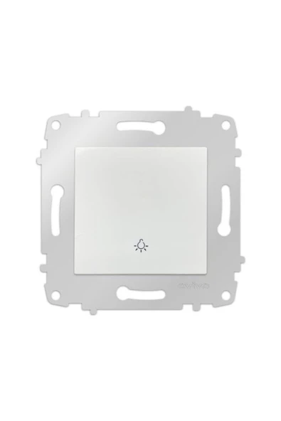 9 Adet Grano Beyaz Zil Anahtarı Light Çerçevesizdir