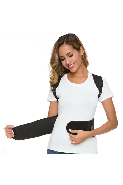 Duruş Düzeltici Sırt Desteği Düzleştirici Omuz Dik Desteği Vücut Düzeltme Ve Boyun Ağrısı Giderme - Resim 5