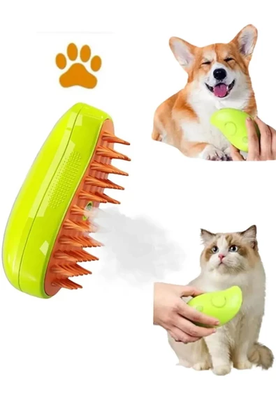 TİNEKE Buharlı Kedi & Köpek Yıkama Fırçası Tarağı Yumuşak Silikon - 6