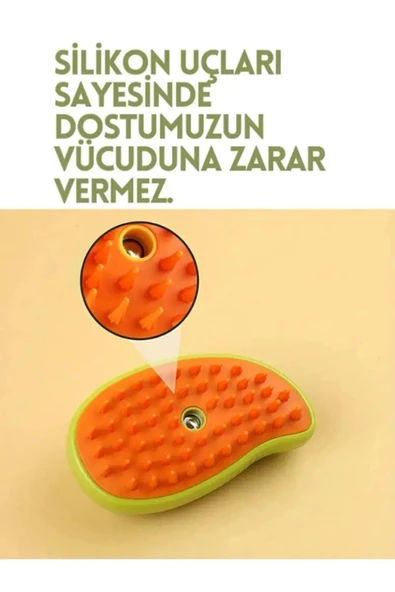 TİNEKE Buharlı Kedi & Köpek Yıkama Fırçası Tarağı Yumuşak Silikon - 2