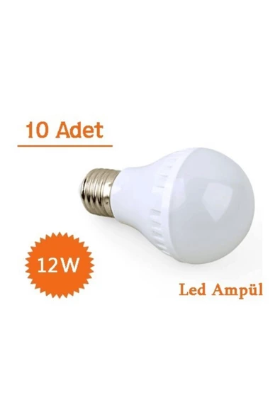 12w Enerji Tasarruflu Led Ampul ( 10 Adet )