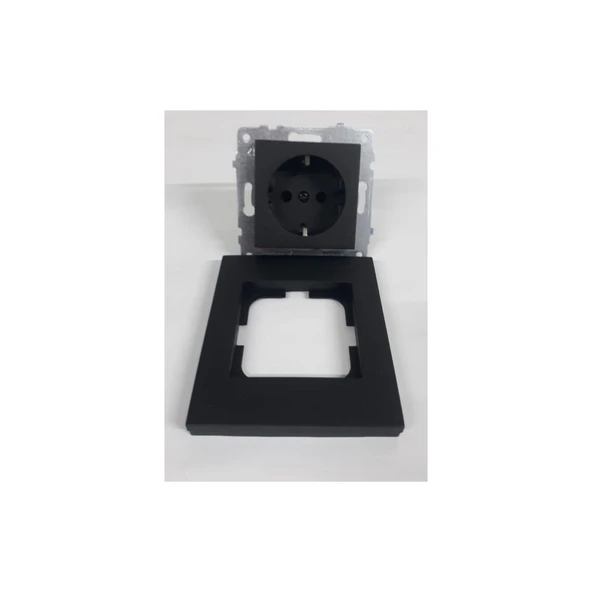 Ovivo Grano Siyah Topraklı Priz - Resim 2