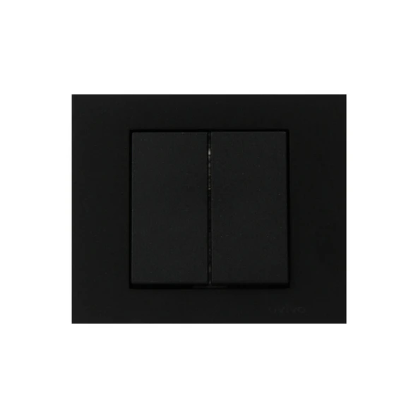 Grano Metalik Siyah Komitatör (İ?Kİ?Lİ? ANAHTAR) Çerçeve Dahil ürün görseli 1