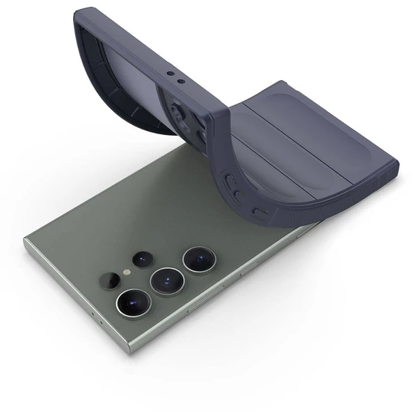 Samsung Galaxy S24 Ultra Kılıf Esnek TPU Oyuklu Arka Yüzey Tasarımlı Etnik Silikon Kapak - Resim 12