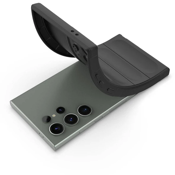 Samsung Galaxy S24 Ultra Kılıf Esnek TPU Oyuklu Arka Yüzey Tasarımlı Etnik Silikon Kapak - Resim 11