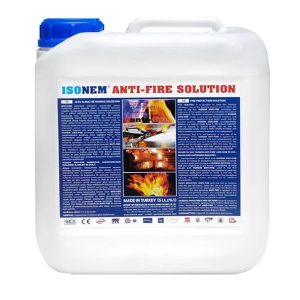 İsonem Anti Fire Alev Almaz Yanmaz Solüsyon 5 Lt