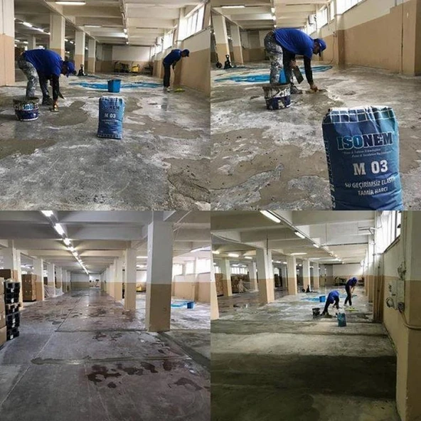 İsonem M03 Su Geçirimsiz Elastik Tamir Harcı 20 Kg Gri - 2