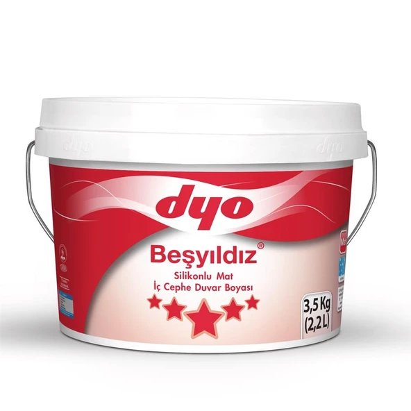 Dyo Beşyıldız Silikonlu Mat İç Cephe Boyası 3.5 Kg