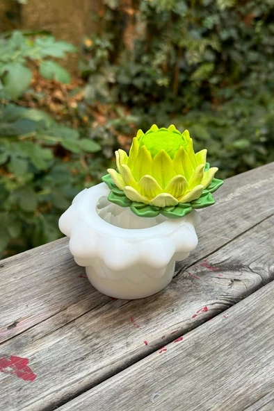 Lotus Çiçek 8 Silikon Mum Kalıbı - 2