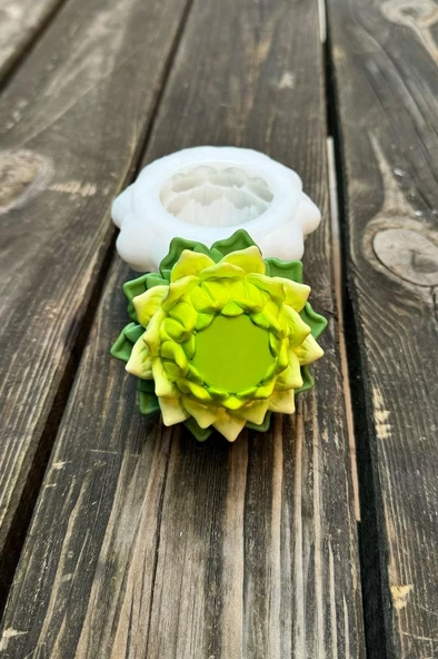 Lotus Çiçek 8 Silikon Mum Kalıbı - 3