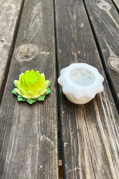 Lotus Çiçek 8 Silikon Mum Kalıbı - 4