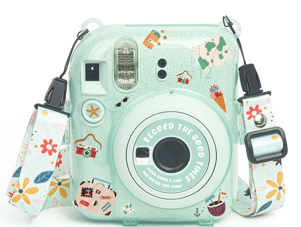 Fujifilm Instax Mini 12 10 Filmli Kıskaçlı Stand-PVC Albüm v Kılıflı Yeşil Fotoğraf Makinesi - 3