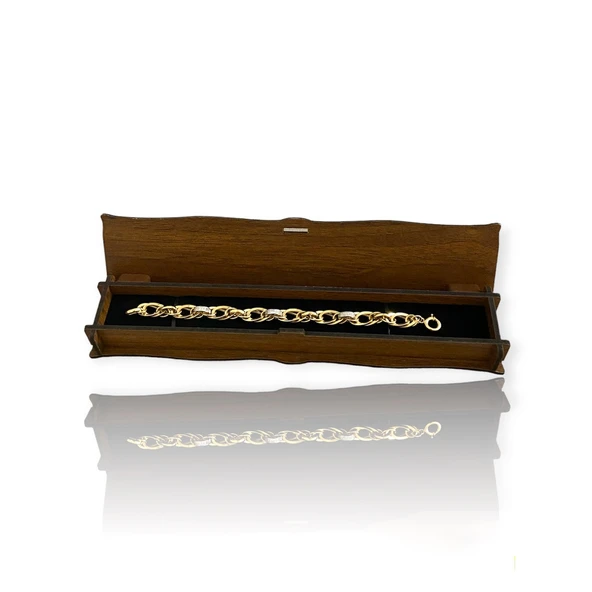 Taşlı Hallow Spor Altın Bileklik - Resim 2